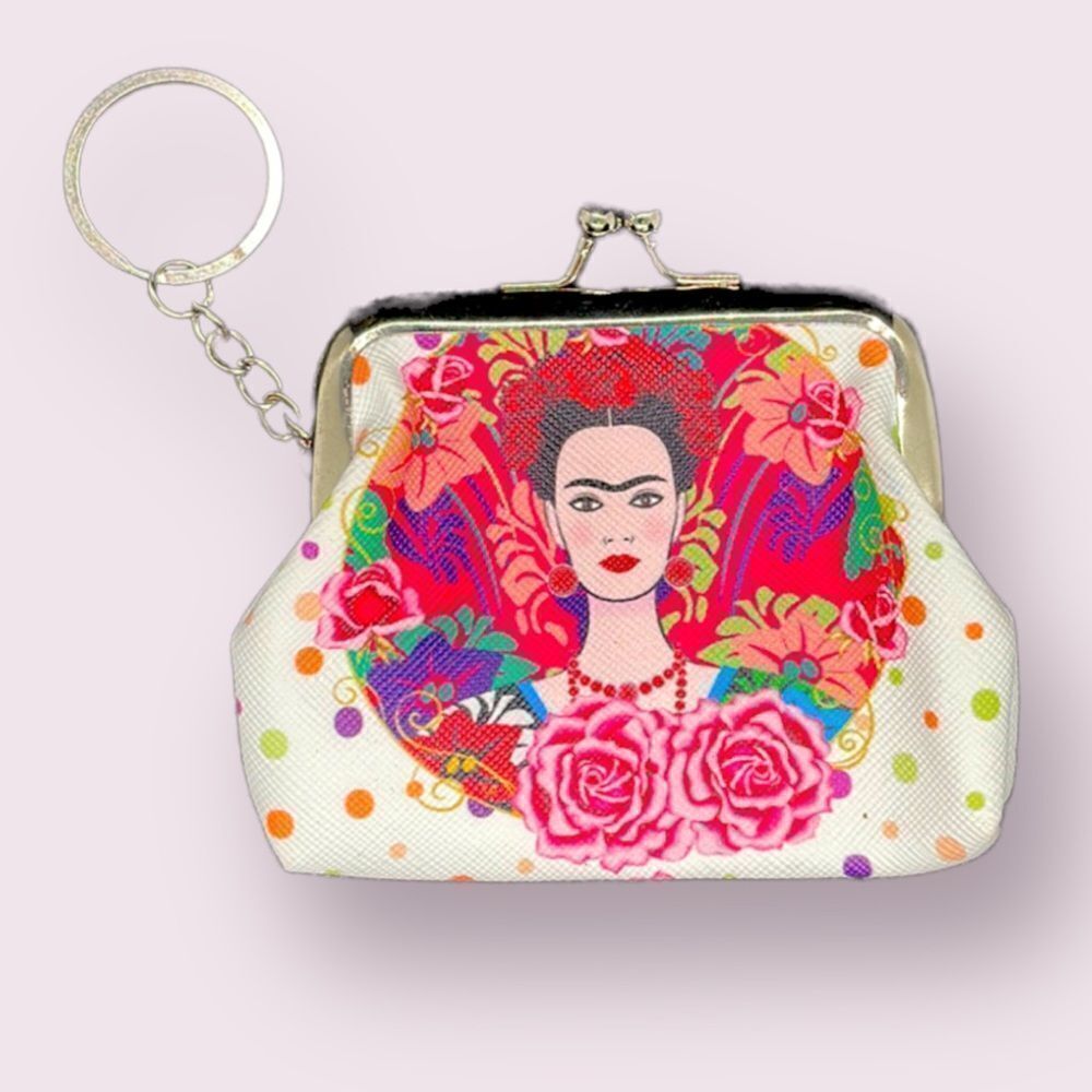 Frida Khalo Mini Coin Purse Bag Keychain